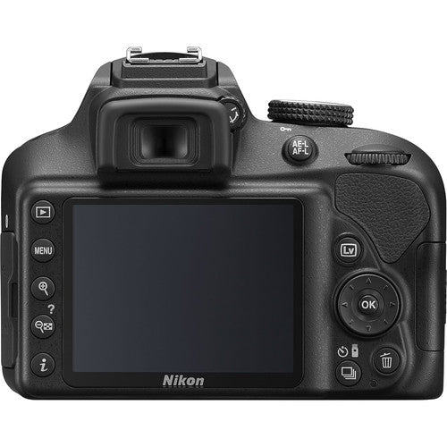 Nikon D3400/D3500 DSLR Camera with 18-55mm and 70-300mm Lenses (Black) |Sandisk 32GB MC| Case| Battery| Filters| Tripod| Flash| Deluxe Bundle