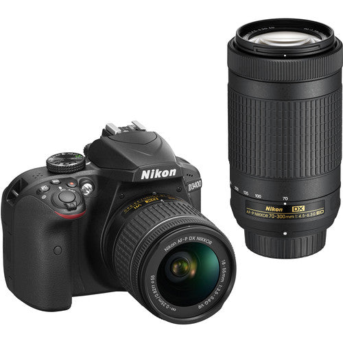 Nikon D3400/D3500 DSLR Camera with 18-55mm and 70-300mm Lenses (Black)