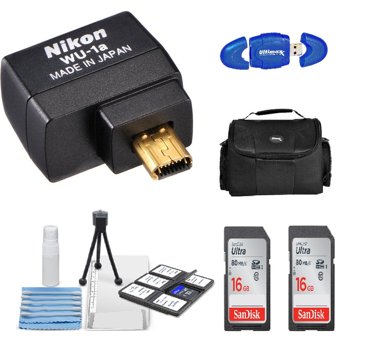 Nikon WU-1a Wireless Mobile Adapter Premium Data Transfer Bundle