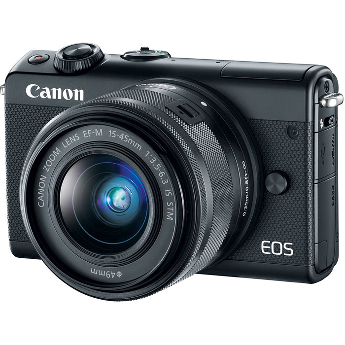 Canon EOS M100 Mirrorless Digital Camera with 15-45mm Lens (Black/WHITE)