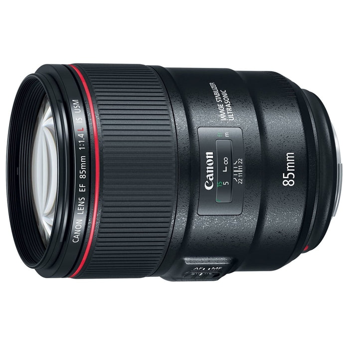 Canon EF 85mm f/1.4L IS USM Lens with Professional Bundle Includes- Backpack, Filter Kit, Sandisk 32GB SD + More