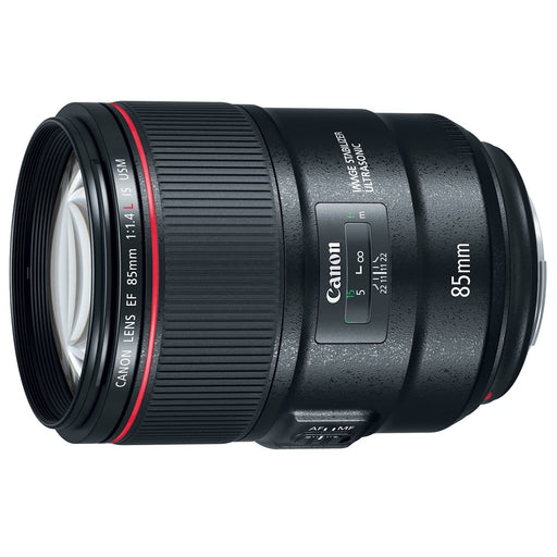 Canon EF 85mm f/1.4L IS USM Lens with Sandisk Extreme Pro 64GB | DSLR Backpack | Tripod &amp; Cleaning Kit Bundle