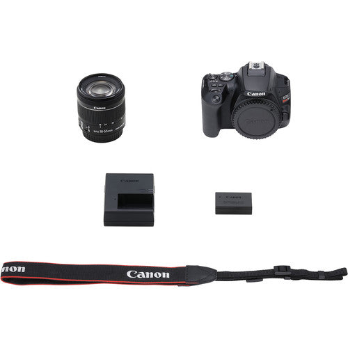 Canon EOS Rebel SL1/250D (SL3) DSLR W/18-55 Camera 2x 32GB Class 10 SD Memory Card Accessory Bundle