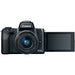 Canon EOS M50 Mirrorless Digital Camera with 15-45mm Lens (Black) Telephoto Bundle