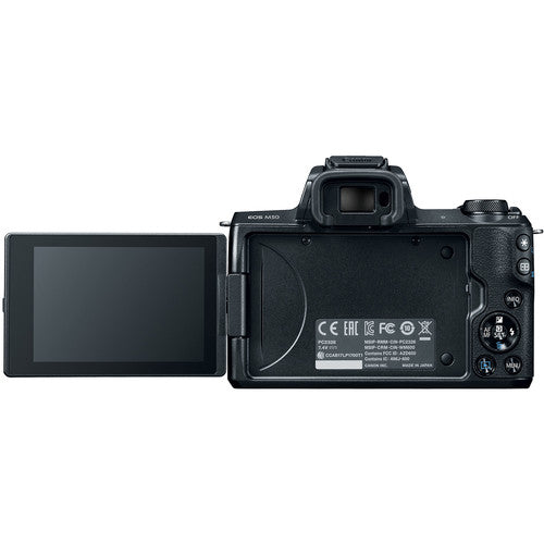 Canon EOS M50 Mirrorless Digital Camera with 15-45mm Lens (Black) 32 GB Accessory Kit