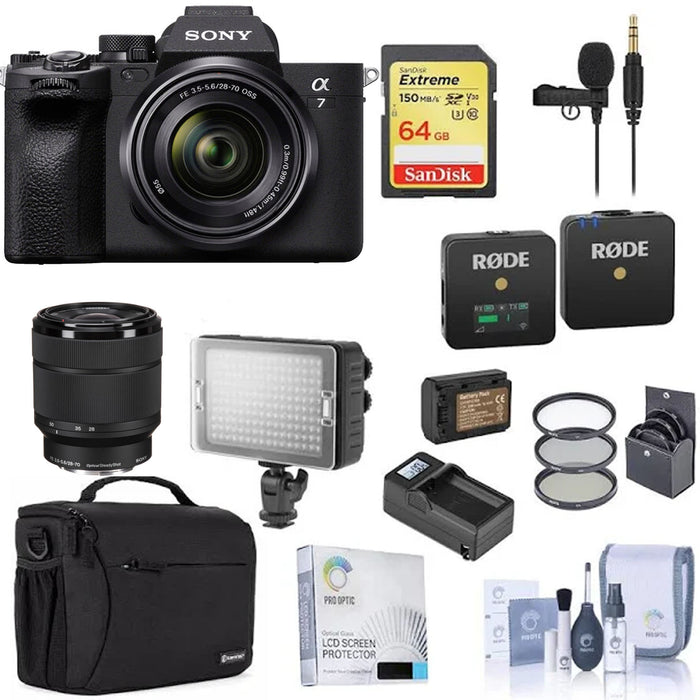 Sony a7 IV Mirrorless Camera with 28-70mm Lens Special Bundle W/Rode Microphone