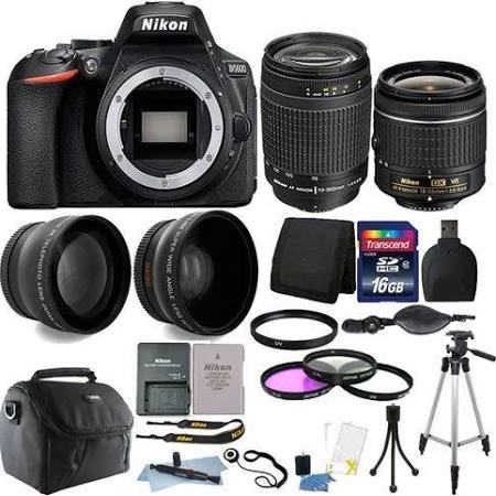 Nikon D3400/D3500 DSLR Camera with 18-55mm and 70-300mm Lenses and 32GB Accessory Kit