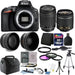 Nikon D3400/D3500 DSLR Camera with 18-55mm and 70-300mm Lenses and 32GB Accessory Kit