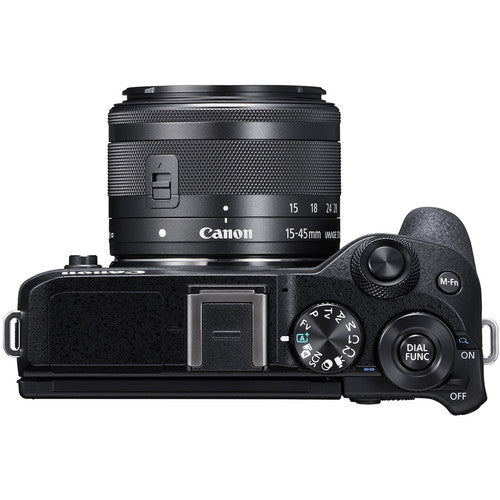Canon EOS M6 Mark II Mirrorless Digital Camera with 15-45mm Lens WITH Sandisk 32GB Starter Package