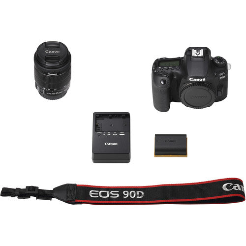 Canon EOS 90D DSLR Camera with 18-55mm Lens with 64GB Starter Bundle