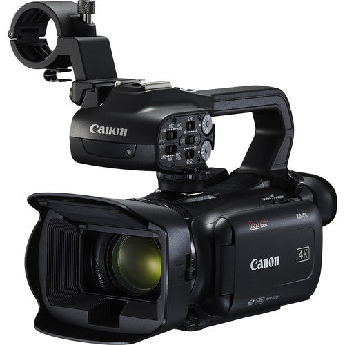 Canon XA45 Professional UHD 4K Camcorder with Sandisk 128GB | Microphone | LED Light | Spare Battery &amp; More Bundle