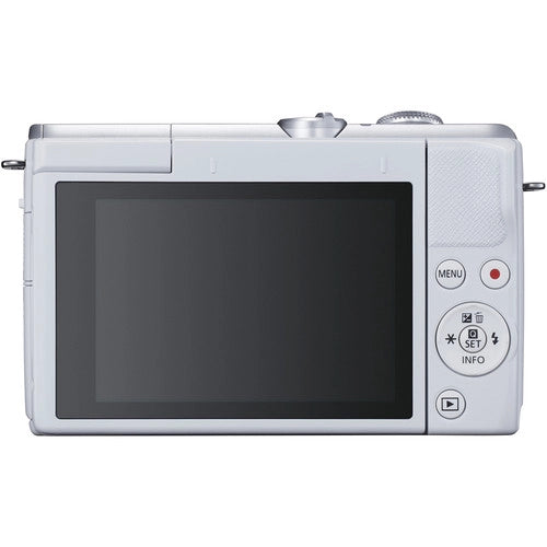 Canon EOS M200 Mirrorless Digital Camera with 15-45mm Lens (White) &amp; Sandisk 64GB Pro Flash Bundle