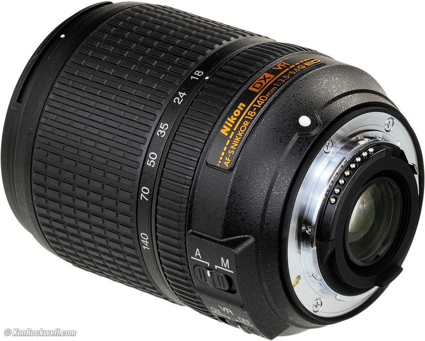 Nikon AF-S DX NIKKOR 18-140mm f/3.5-5.6G ED VR Lens with Advanced