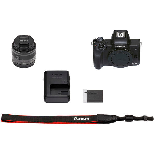 Canon EOS M50 Mark II Mirrorless Camera with 15-45mm Lens Content Creator Kit