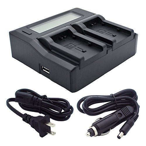 Dual Channel Battery Charger for Canon BP-820 BP-828 Camcorder Batteries