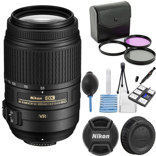 Nikon AF-S DX NIKKOR 55-300mm f/4.5-5.6G ED VR Lens Starter Kit
