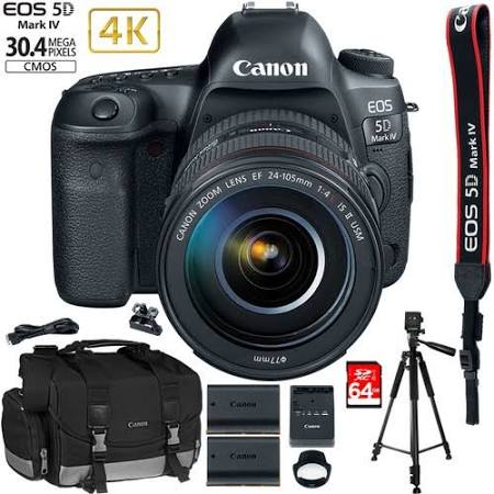 Canon EOS 5D Mark IV DSLR Camera EF 24-105mm f/4L IS II USM Lens Stater Bundle
