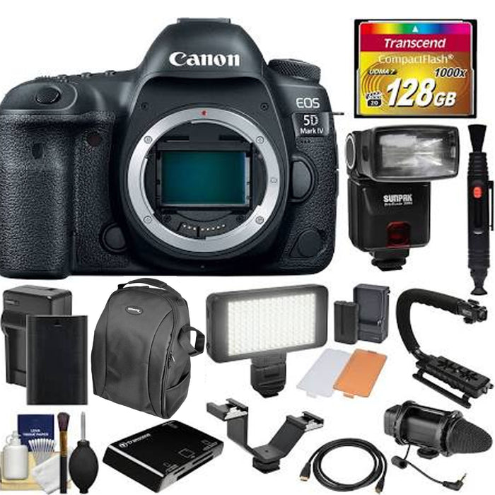 Canon EOS 5D Mark IV DSLR Camera (Body Only) with 128GB CF Card BUNDLE