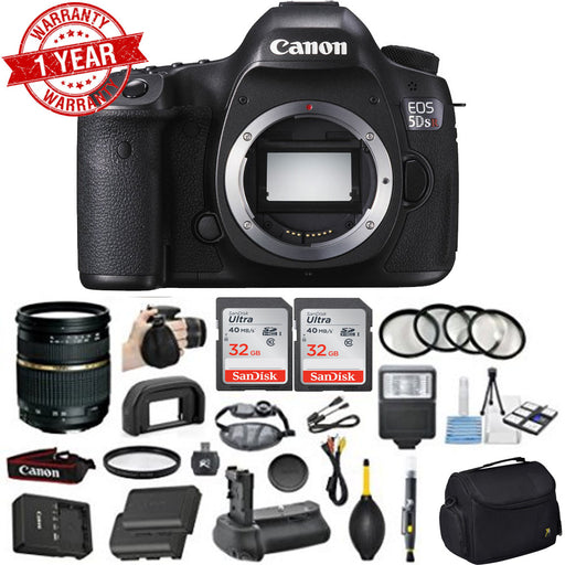 Canon EOS 5DS R Digital SLR with Low-Pass Filter Effect Cancellation Camera Bundle