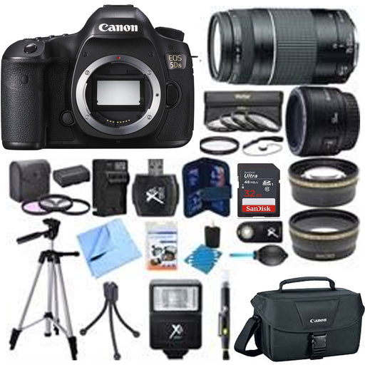 Canon EOS 5DS 50.6MP Digital SLR Camera w/ 50mm | 75-300mm Lens Super Bundle