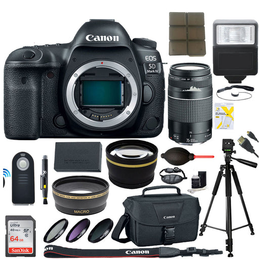 Canon EOS 5D Mark IV DSLR Camera & 75-300mm Lens Ultimate Bundle