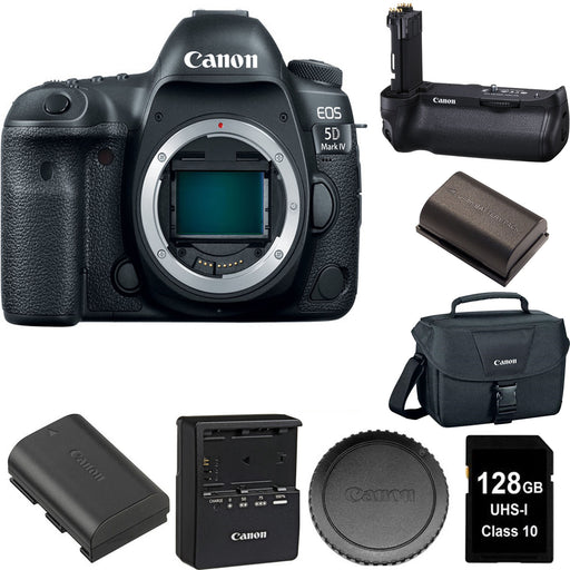 Canon EOS 5D Mark IV DSLR Camera (Body Only) 128GB Memory Card Bundle