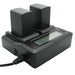 Dual Channel Battery Charger for Canon BP-820 BP-828 Camcorder Batteries
