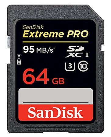 SanDisk Extreme PRO 64GB SDXC Flash Memory Card with up to 95MB/s
