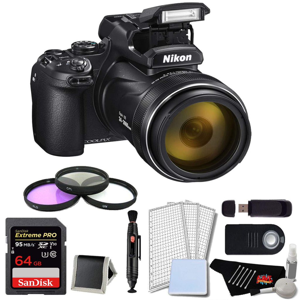 Nikon COOLPIX P1000 16.7 Digital Camera 3.2 LCD (International Model) Base  Bundle 