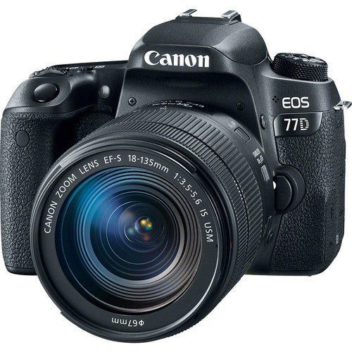 Canon EOS 77D DSLR Camera with 18-135mm USM and 55-250mm Lenses