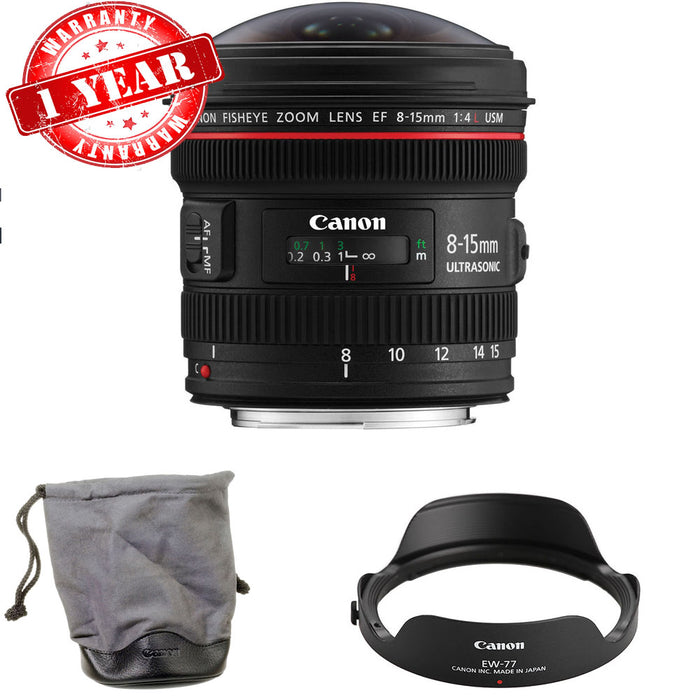 Canon EF 8-15mm f/4L Fisheye USM Lens USA