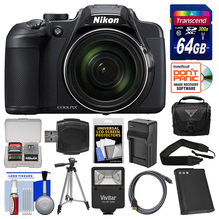 Nikon Coolpix B700 4K Wi-Fi Digital Camera with 64GB Card + Case +