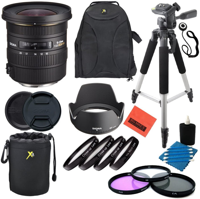 Sigma 10-20mm f/3.5 EX DC HSM Autofocus Zoom Lens For Canon Cameras - Professional Kit
