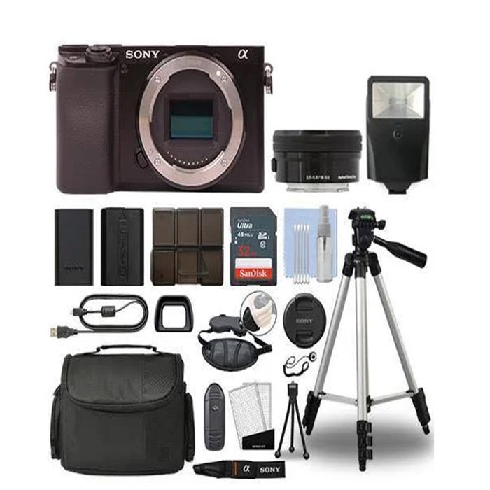 Sony Alpha a6100 Mirrorless Digital Camera with 16-50mm Travelers Kit