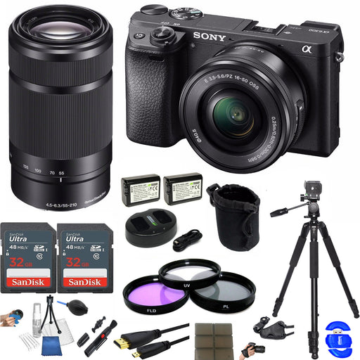 Sony a6300 Mirrorless Digital Camera w/ 16-50mm &amp; 55-210mm Lens Bundle
