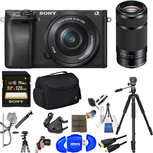 Sony Alpha a6300 Digital Camera with 16-50mm &amp; 55-210mm Lens &amp; Additional Accessories