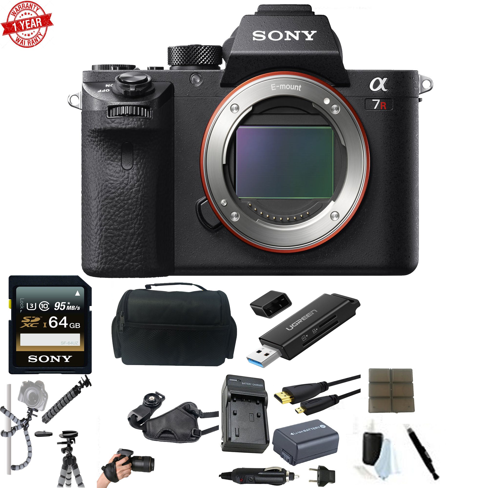 Sony Alpha a7R II Mirrorless Digital Camera (Body only) w/ 64GB SD
