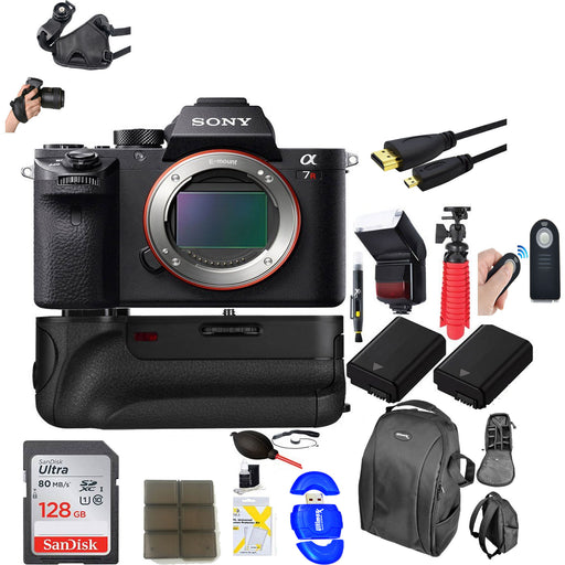Sony Alpha a7R IV Mirrorless Digital Camera (Body Only) with Dual Battery | Battery Grip | 128GB Pro Memory Supreme Bundle