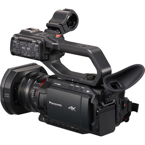 Panasonic AG-CX10 4K Camcorder with NDI/HX | Padded Case, Sandisk Extreme Pro 128GB, Heavy Duty Tripod, Wire Straps, LED Light, And More