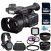 Panasonic AG-AC30 Camcorder with 128GB SDXC Class 10 Carrying Case Professional 160 LED Video Light Sony MDR-7506 Headphone Bundle