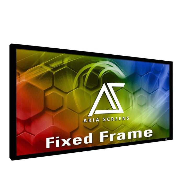 NJA Screens 100 inch Fixed Frame Projector Screen Wall Mount 16:9 8K 4K Ultra HD 3D Ready CINEWHITE UHD-B Black 100&quot; Projection Screen