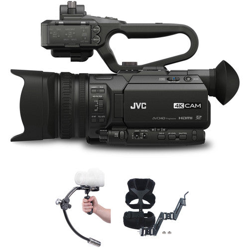 JVC GY-HM170UA 4KCAM with Merlin Stabilizer and Arm &amp; Vest Upgrade Kit