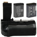 NJA BG-E18 Multi-Power Battery Grip for Canon Rebel T6s &amp; T6i DSLR Camera with 2x Spare LP-E17 Batteries