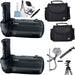 2x Canon BG-E22 Battery Grips for EOS R w/ Case | Cleaning Kit | Flexible Tripod