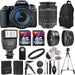 Canon EOS 77D DSLR Camera 1892C016 + 18-55mm IS-3 Lens Kit + Flash+ 64GB + More, Black