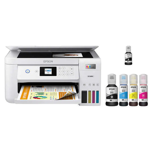 Epson EcoTank ET2850 SE Special Edition AIO Supertank Wireless Color All-In-One 2-Sided Printer - White - NJ Accessory/Buy Direct & Save