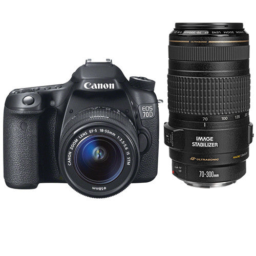 Canon EOS 70D/80D DSLR Camera with 18-55mm and 70-300mm Lenses Kit