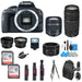 Canon EOS Rebel SL1/250D (SL3) DSLR Camera 3 Lenses Kit | 64GB MC | FLASH | Backpack and More