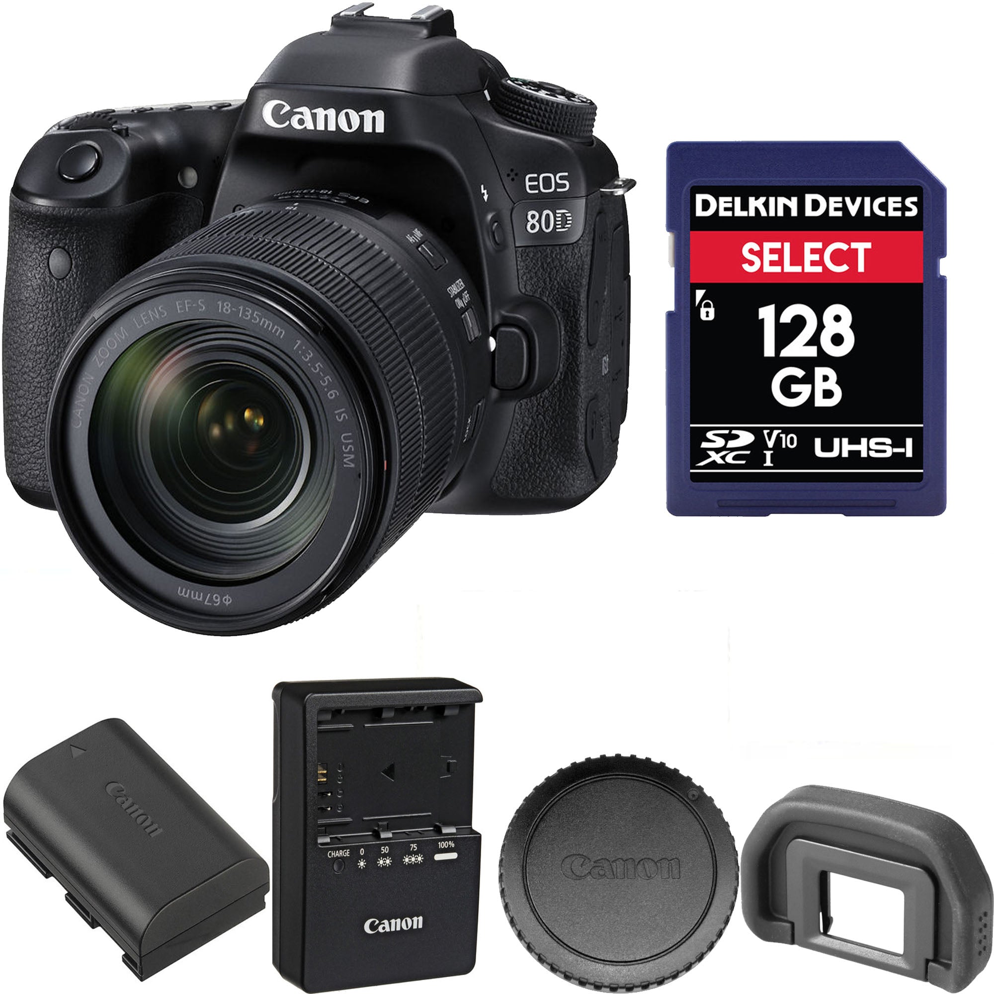Canon EOS 80D DSLR Camera with 18-135mm Lens USA | NJ Accessory 