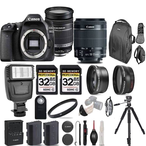 Canon EOS 80D with 18-200mm IS Lens &amp; 18-55mm Essential Bundle